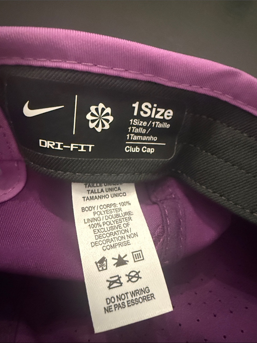 Nike dri-fit purple club cap - Picture 3 of 6